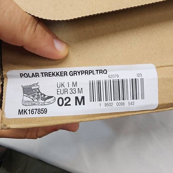 Merrell Size 2 Unisex-Child Polar Trekker Snow Boot Purple Grey - Picture 9 of 9